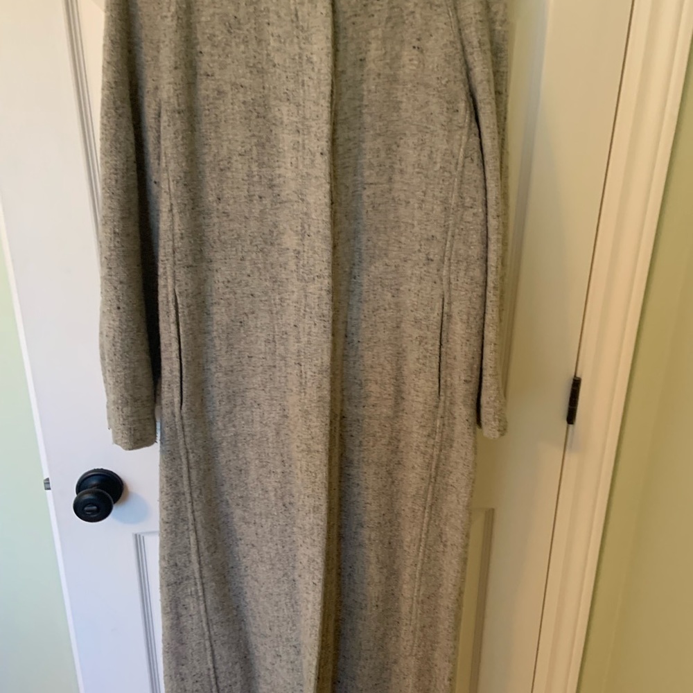 LONG HOODED BUTTON DOWN ZARA COAT